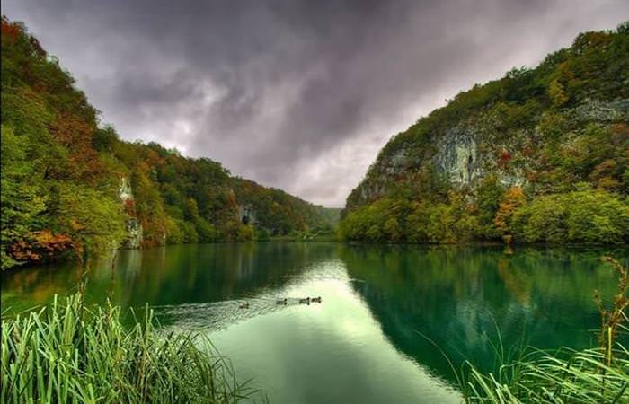 Croácia, parque, lagos
