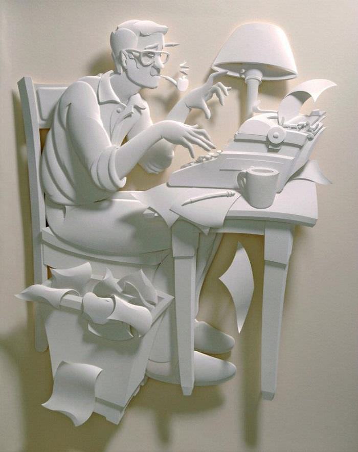 esculturas, papel