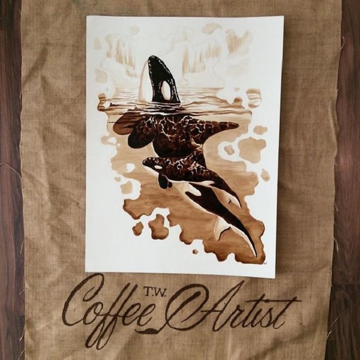 Eu não sabia que o café poderia produzir maravilhosas artes