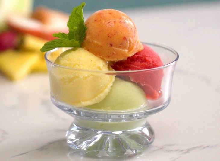 receita de sorvete de frutas caseiro sorbet