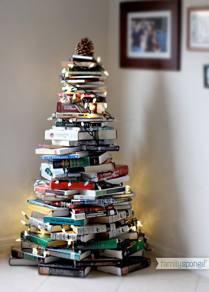 15 ideias criativas e baratas para a árvore de Natal