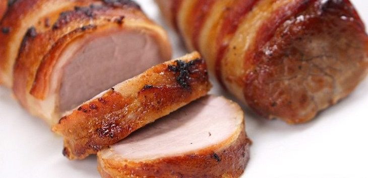 Receita de lombo de porco envolto em bacon