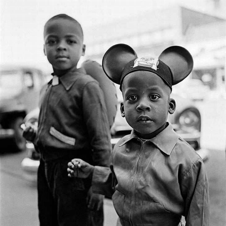 Belas fotos preta e branca dos anos 50 Nova Iorque