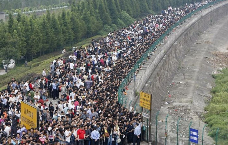imagens da superpopulação da china