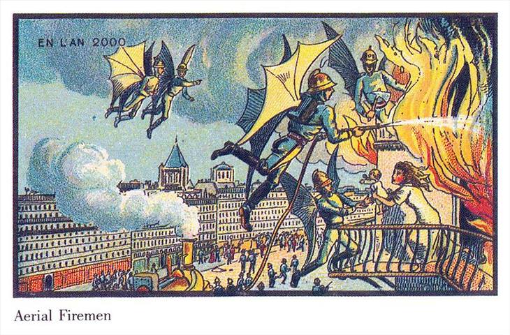 Cartões postais da previsão do futuro do século XIX 