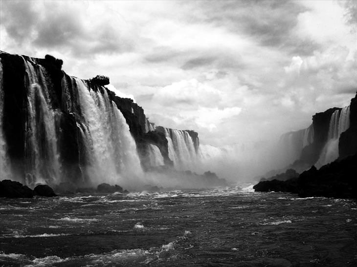 A vista nas Cataratas do Iguaçu