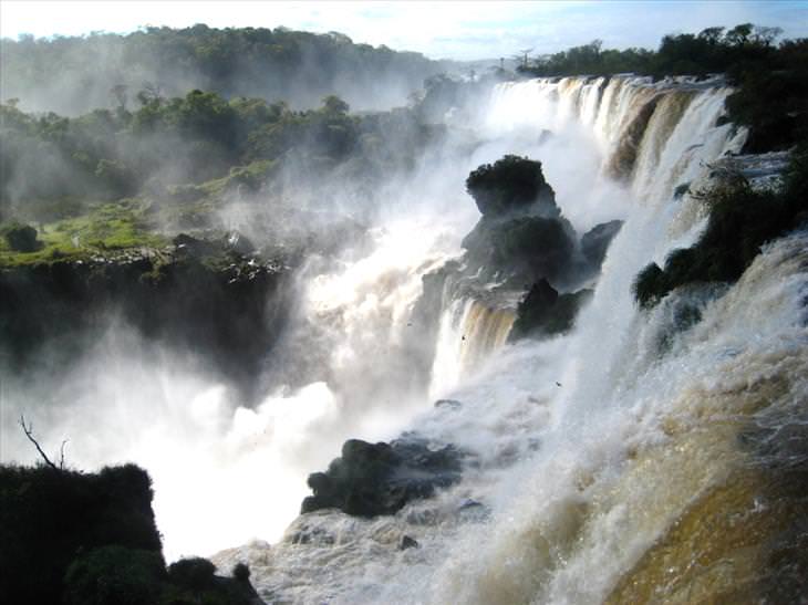 A vista nas Cataratas do Iguaçu