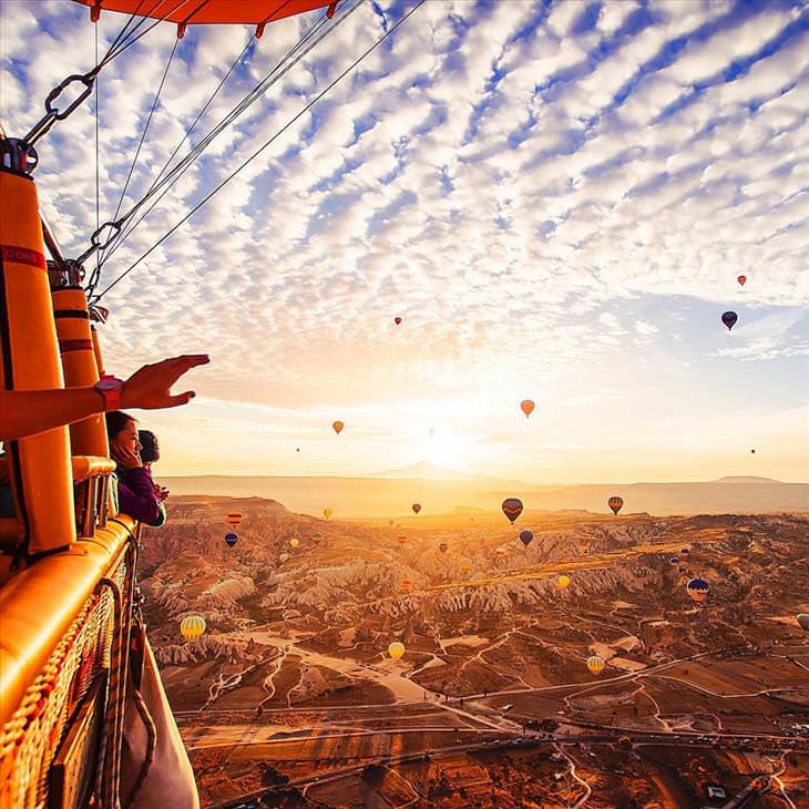 15 fotos inspiradoras de como é voar de balão na Cappadocia