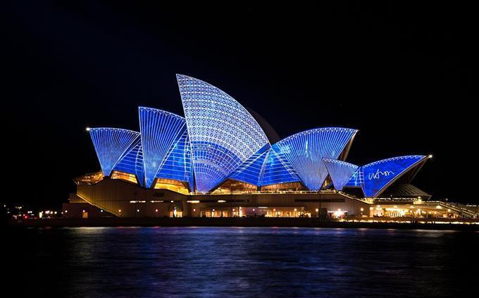 Sydney opera house à noite
