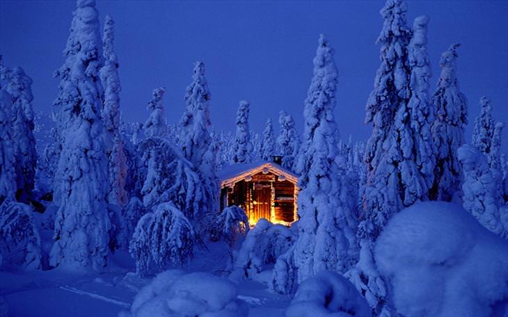 Lapônia é um fascinante país das maravilhas no inverno!