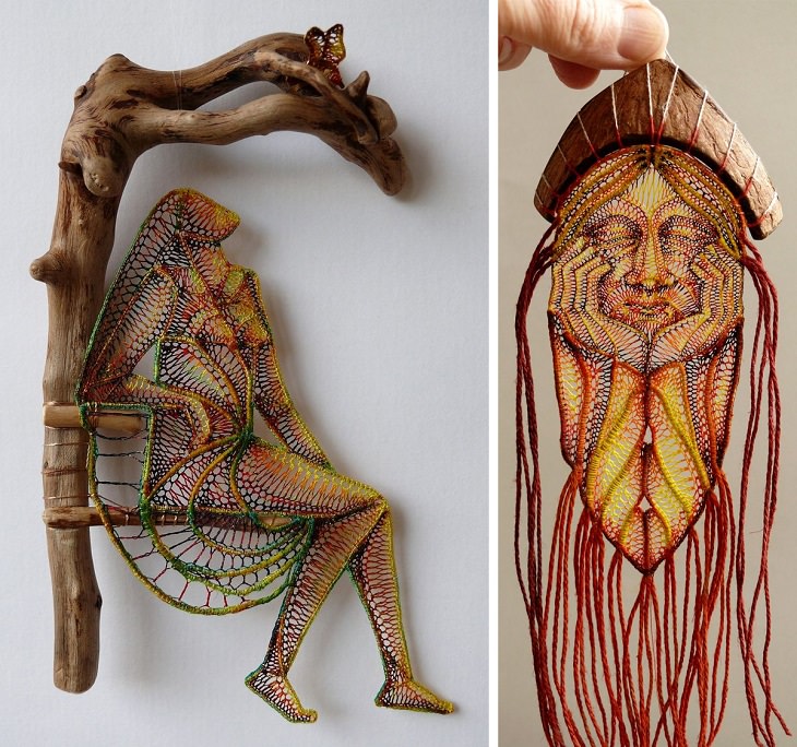 o trabalho em crochê da artista húngara Agnes Herczeg