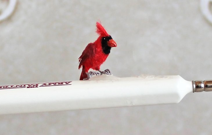 pássaros em miniatura de katie doka 