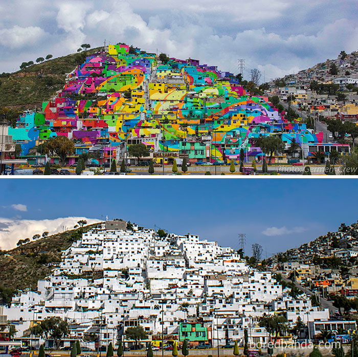 Arte de rua-antes e depois