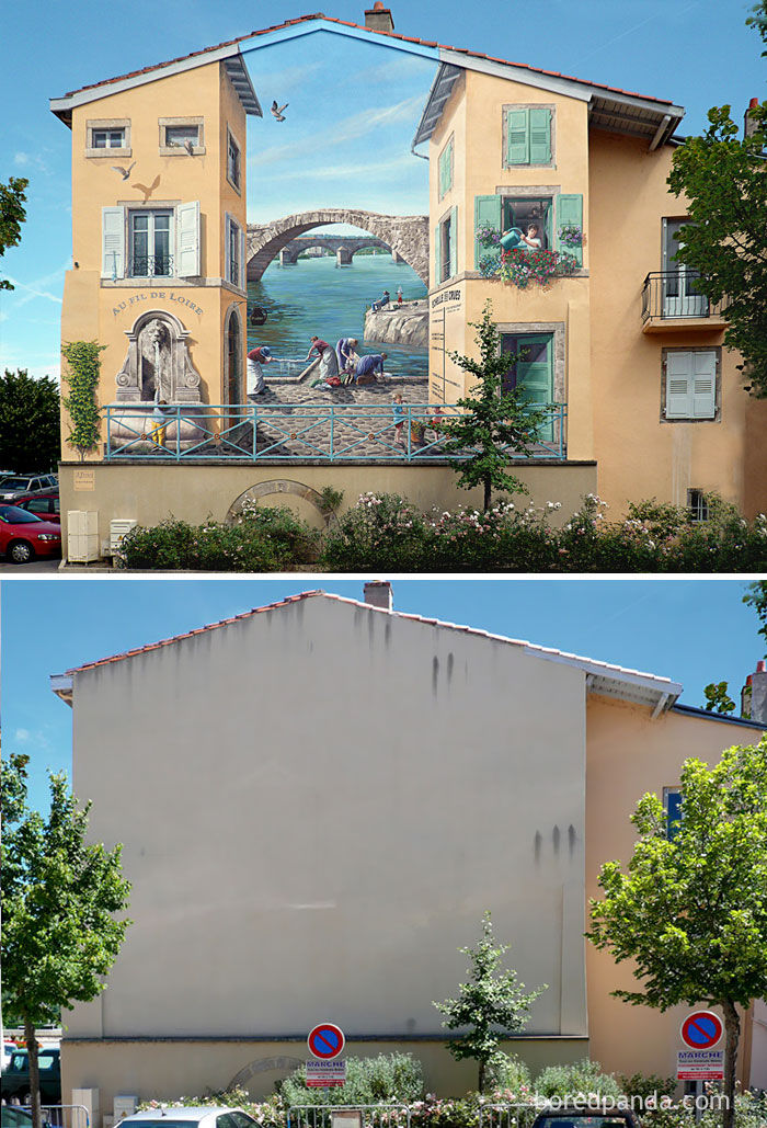 Arte de rua-antes e depois