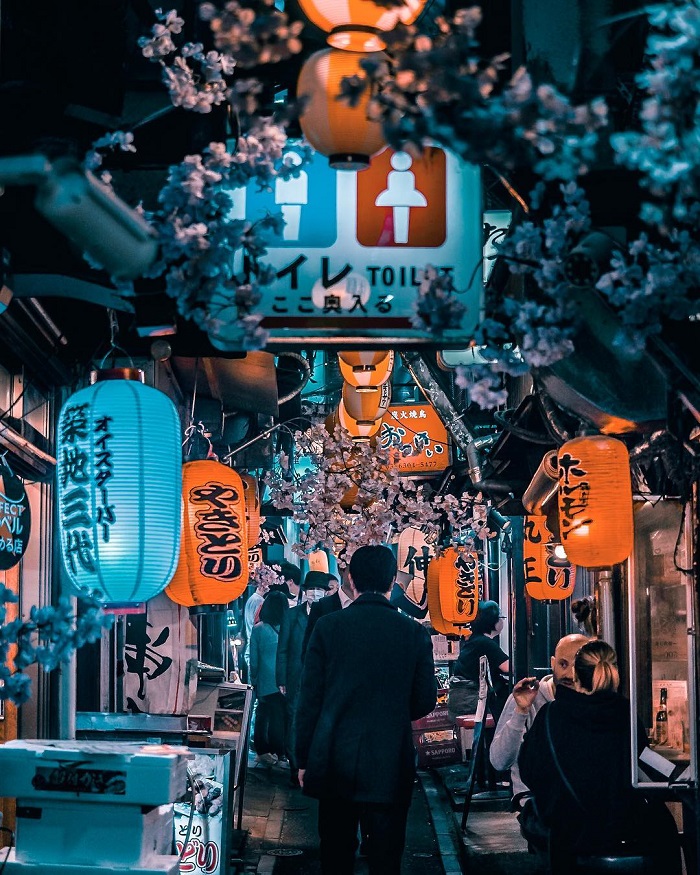 Imagens de Tóquio à noite