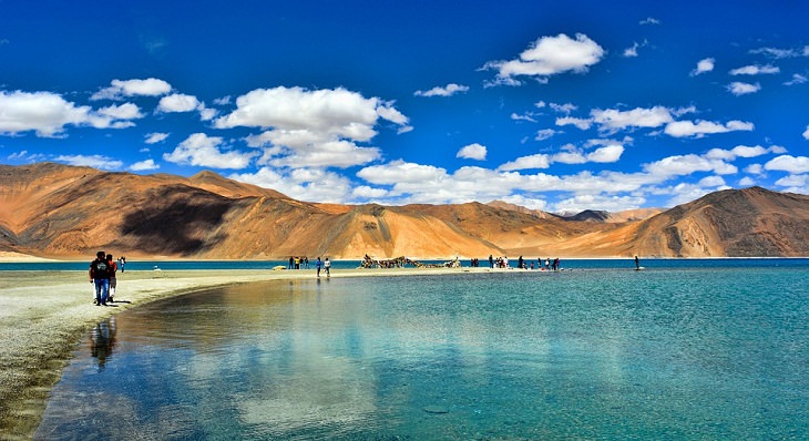 Lugares desconhecidos Lago Pangong Tso em Ladakh, Himalaias​.