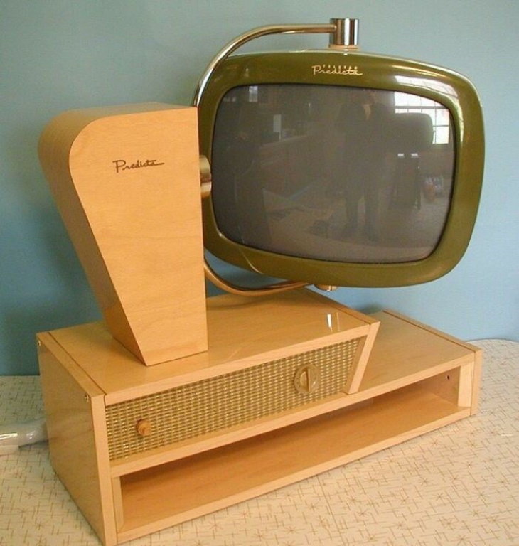 Odd Vintage Tech Inventions This is the Philco Predicta television set. It dates back to the late 1950s and I'd argue that it still looks pretty stylish today