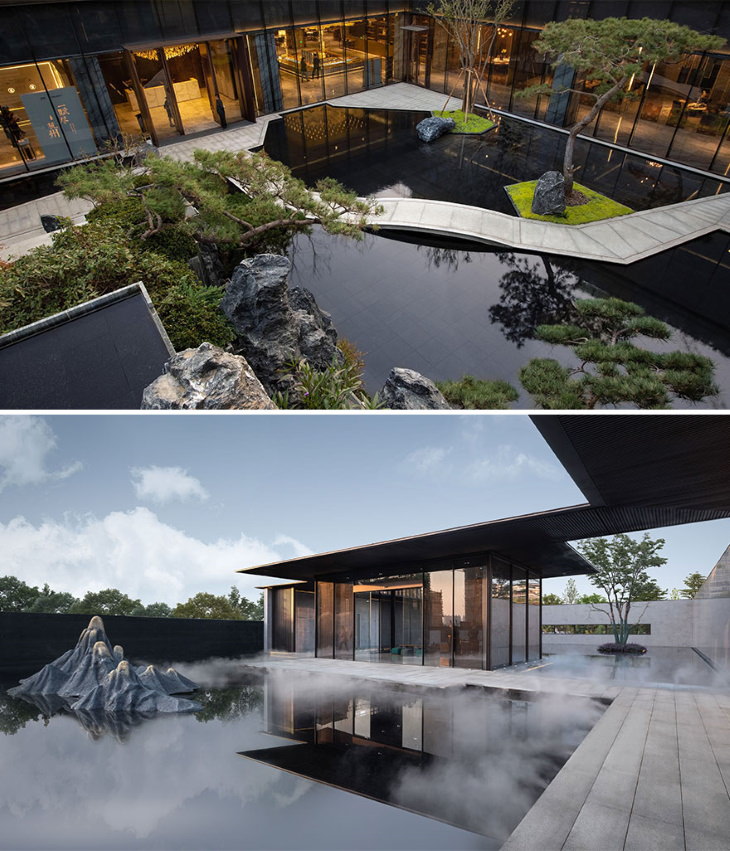 Vencedores do AMP 2020: os melhores em arquitetura paisagística comercial: Chinoiserie Mansion Zen Club por Zhang Qian, Zhu Yi