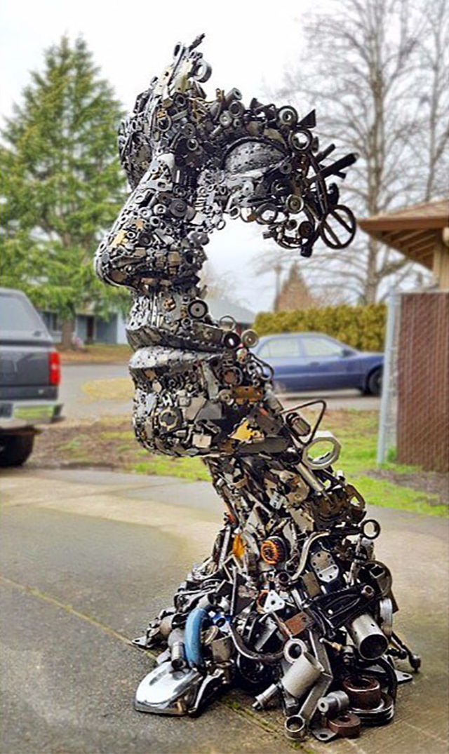 Esculturas de metal de Brian Mock