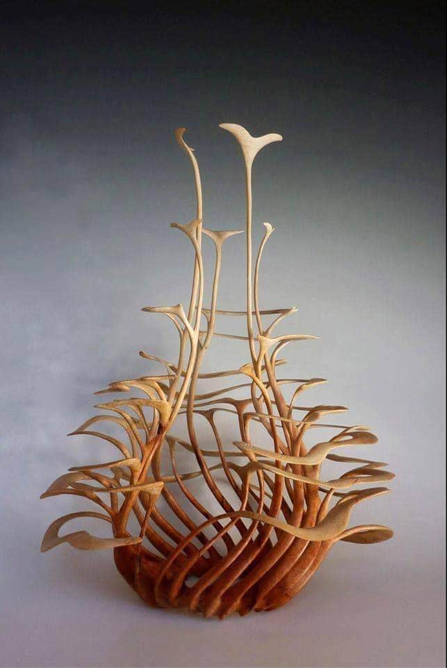 Escultura em madeira torneada Alain Mailland