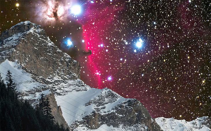Galáxia de Andrômeda Nebulosa da Chama da Cabeça de Cavalo.