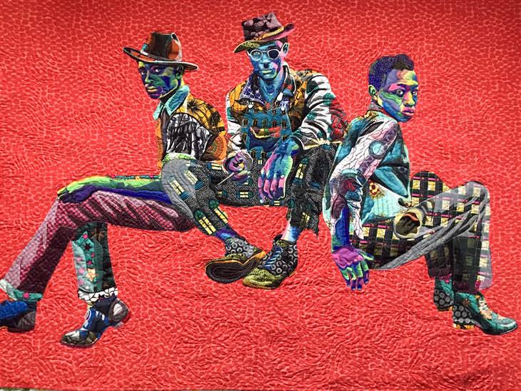 A arte do quilt afro-americano "Três Reis"