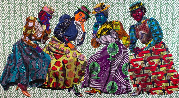 A arte do quilt afro-americano "Eu sei porque o pássaro engaiolado canta."