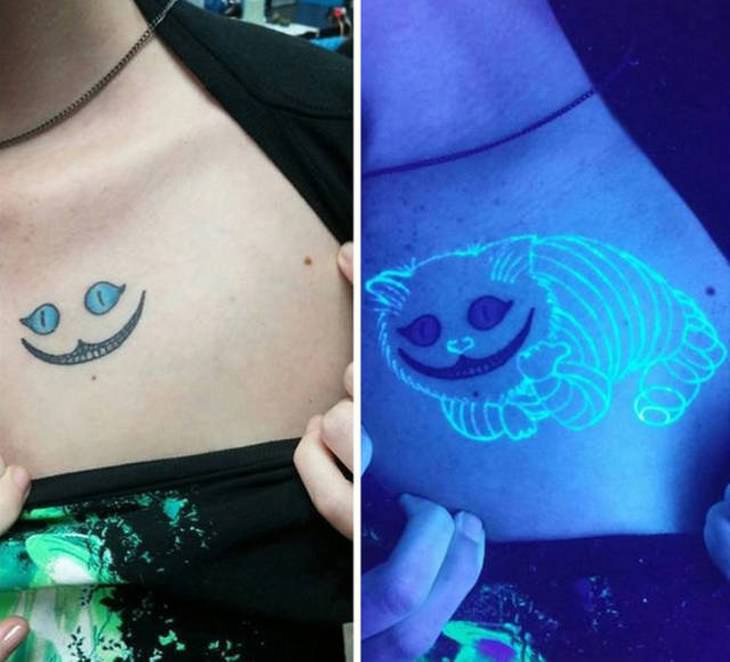 Imagens da modernidade no Japão tatuagens que brilham no escuro