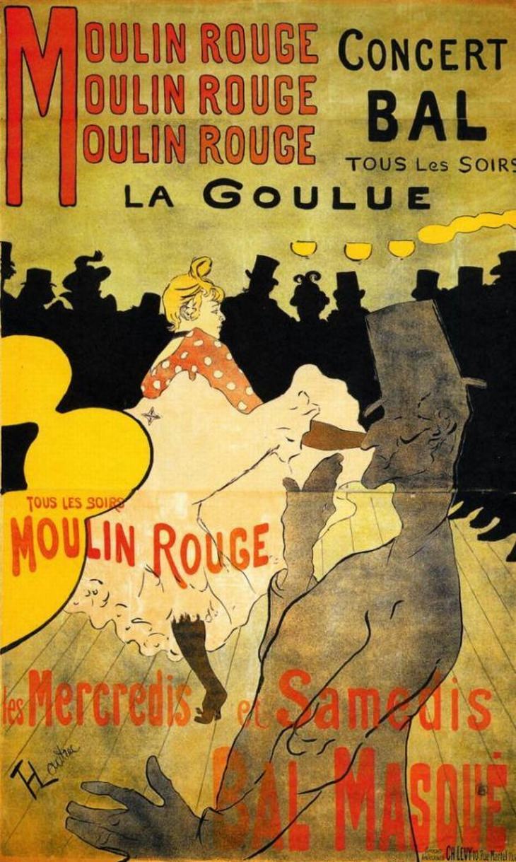 Moulin Rouge,  La Goulue, pôster, 1891