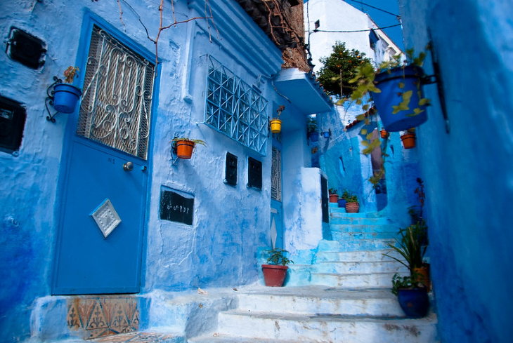 Cidades e vilas coloridas ao redor do mundo Chefchaouen, Marrocos
