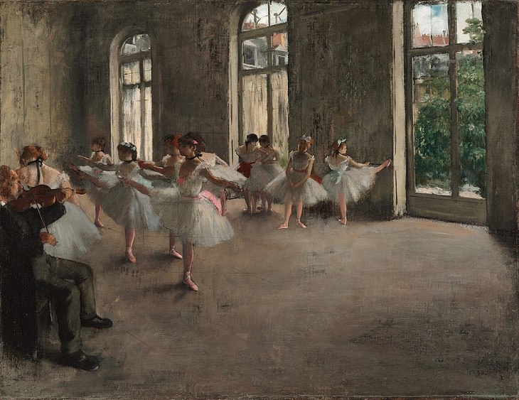 Ensaio do corpo de baile, 1873, Degas
