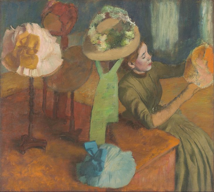 A chapelaria, 1885, Degas