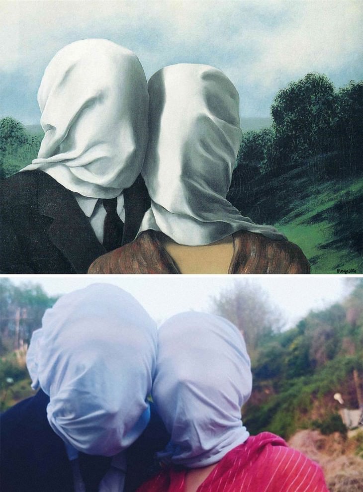  Os amantes, de Rene Magritte