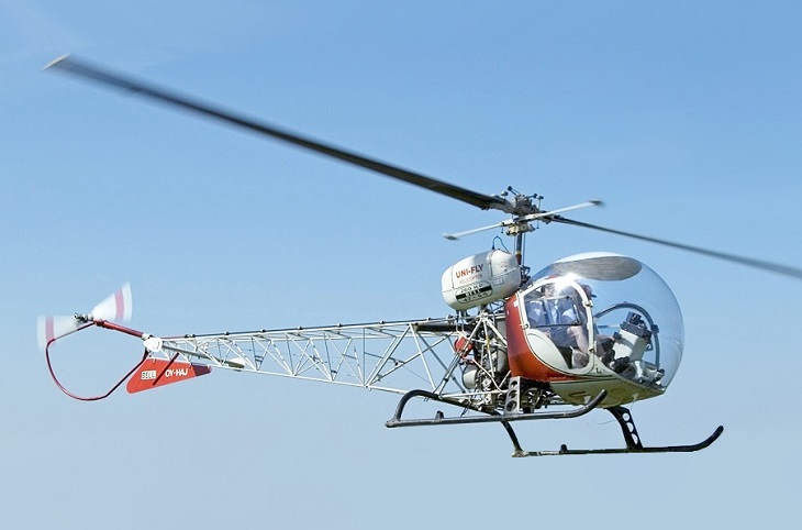  Bell 47, o primeiro helicóptero aprovado para uso por civis