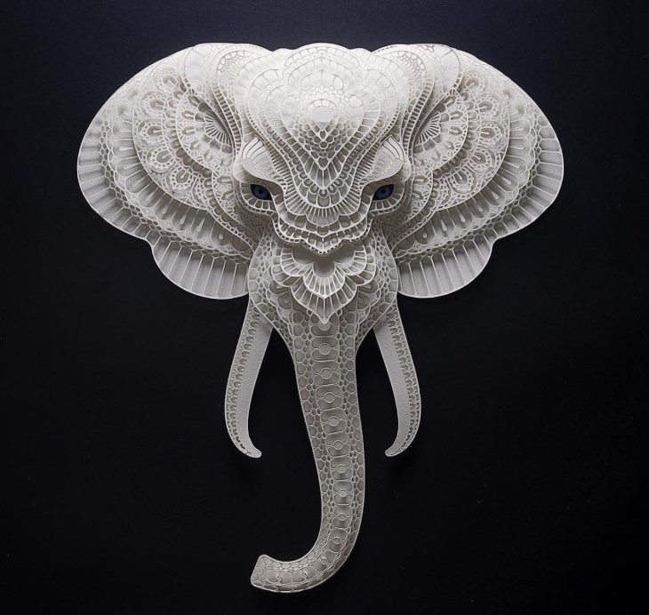 Patrick Cabral animais de papel elefante