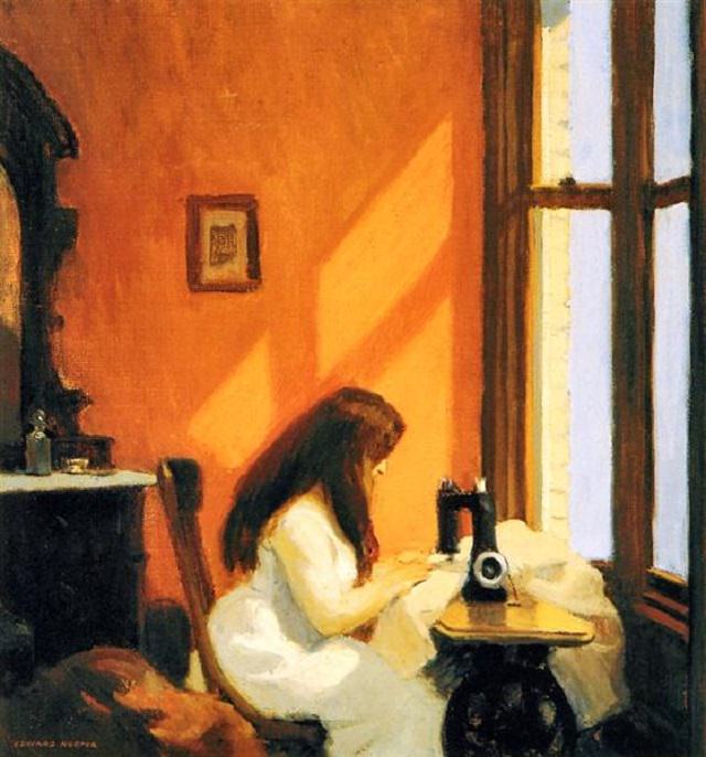  Garota em uma máquina de costura, 1921 Edward Hopper