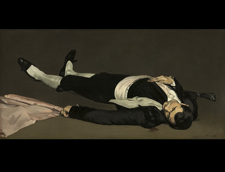 Collected works of 19th century French Impressionist and modernist painter Édouard Manet, The Dead Toreador, 1864