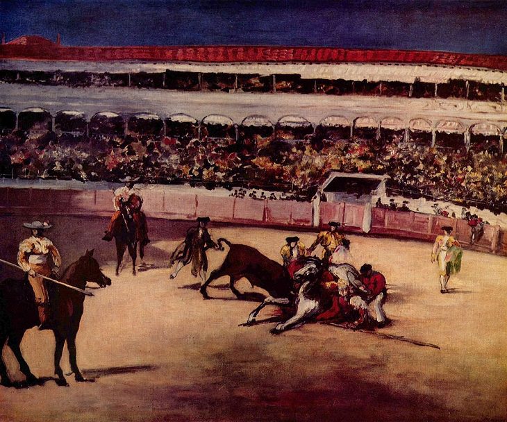 Collected works of 19th century French Impressionist and modernist painter Édouard Manet, Bullfight, 1865-1866