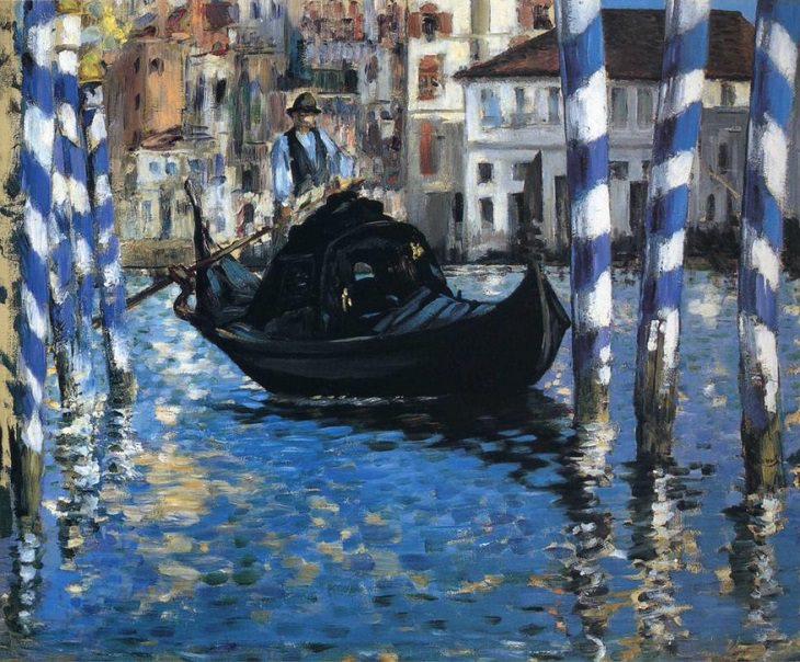 Collected works of 19th century French Impressionist and modernist painter Édouard Manet, The Grand Canal of Venice (Blue Venice), 1875