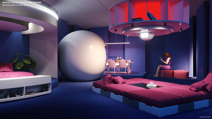 A casa do futuro imaginada por nossos ancestrais quarto de dormir