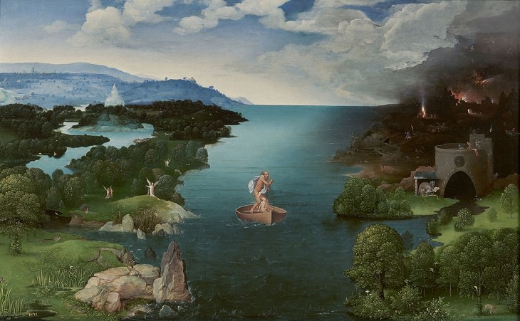 ‘Caronte cruzando a Estige’, de Joachim Patinier, 1515-1524