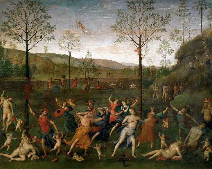 "A batalha entre o Amor e a Castidade", de Pietro Perugino, 1503