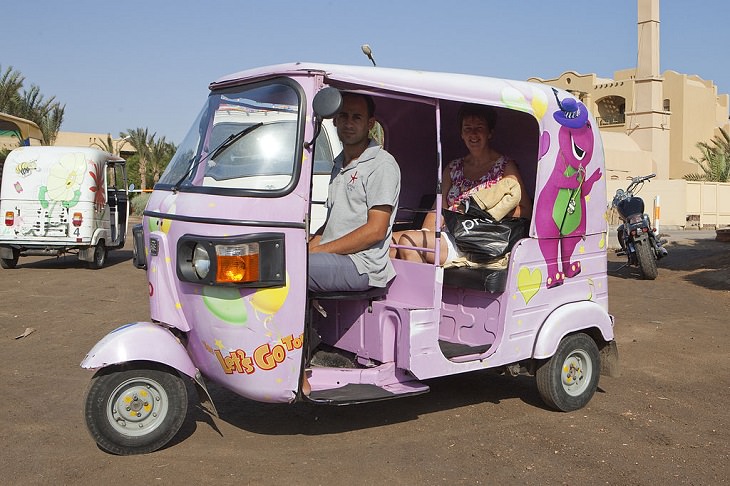 Táxis bizarros pelo mundo todo rickshaw, Egito