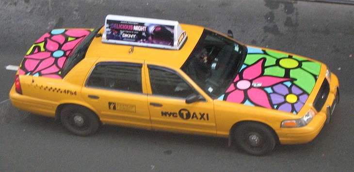 Táxis bizarros pelo mundo todo táxi florido, EUA