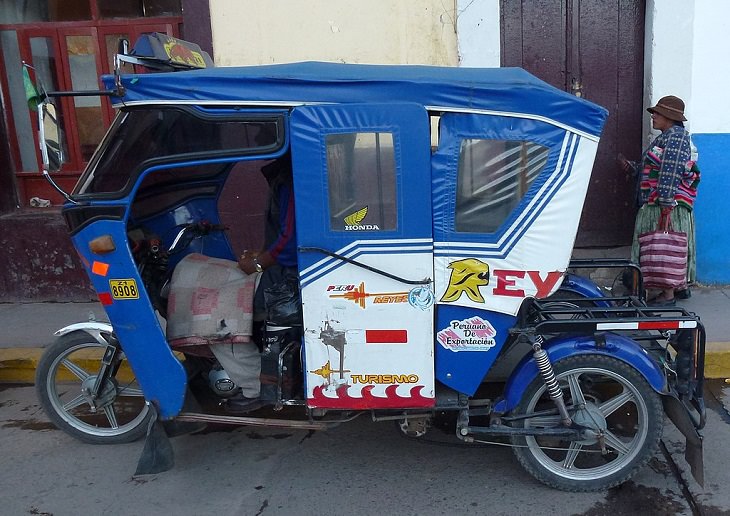 Táxis bizarros pelo mundo todo moto Peru