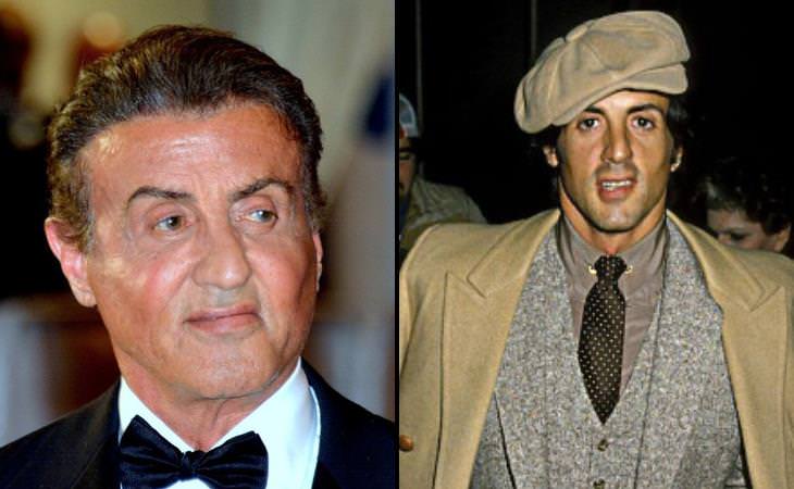 Sylvester Stallone antes e agora
