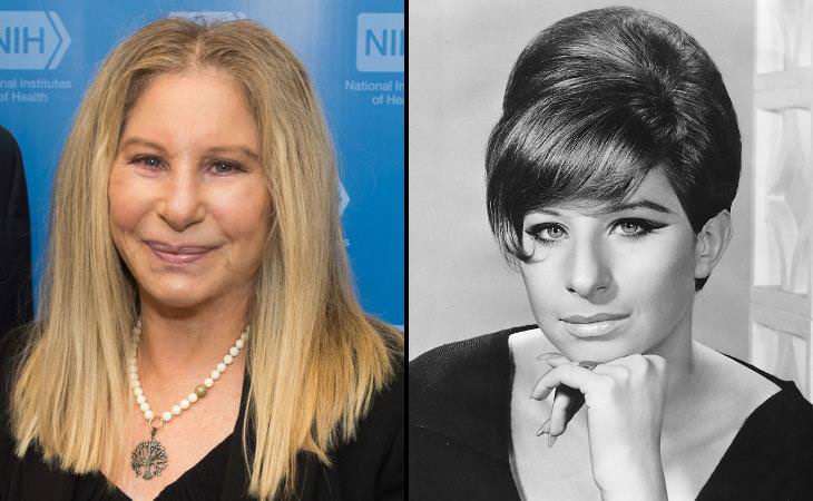 Barbra Streisand antes e agora