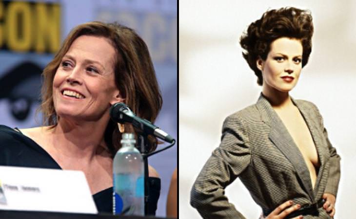 Sigourney Weaver antes e agora