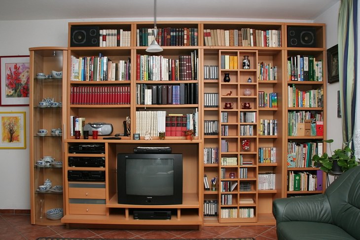 Furniture Arranging Mistakes, pushing it against the walls, bookcase