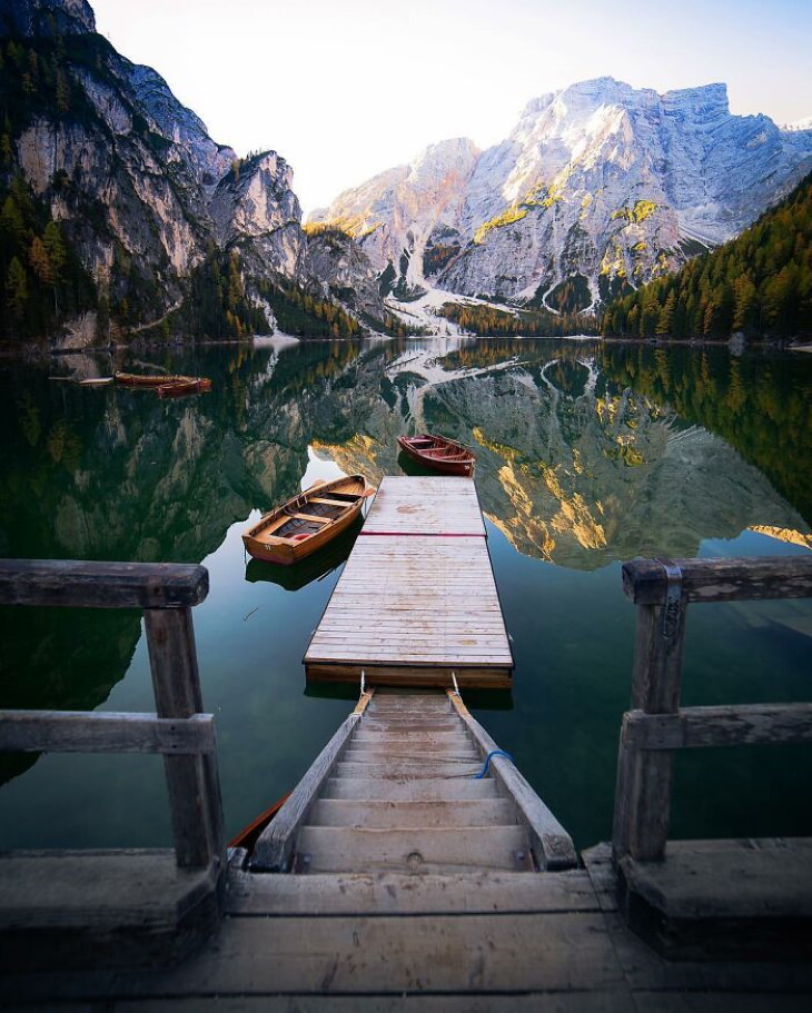 Lugares lindos em nosso planeta 11. Pragser Wildsee, Tirol do Sul, Itália